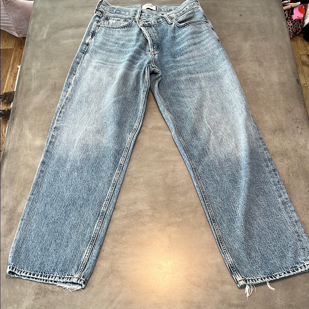 Agolde Women’s Criss Cross Button-Fly Boyfriend Jeans - Size 26 (fits like 27)